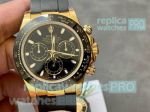 Swiss Replica Rolex Cosmo Daytona 904L Gold and Black Dial Watch 40mm